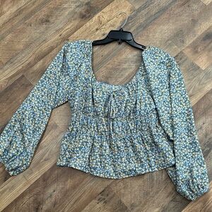 Floral peplum blouse